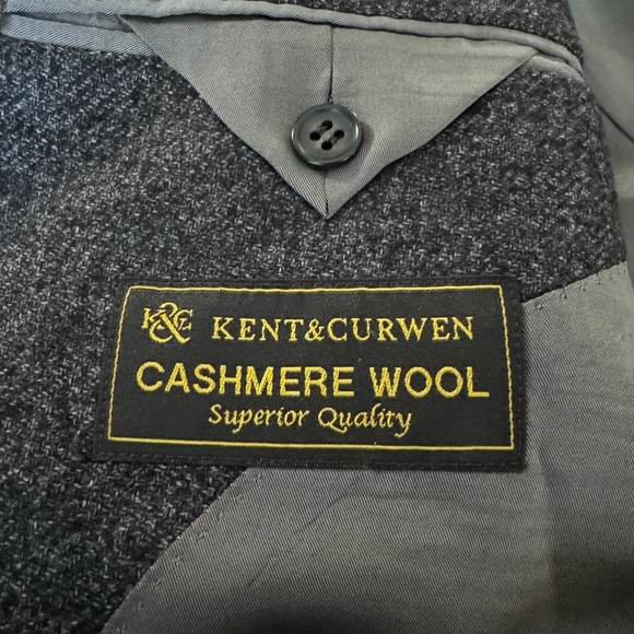 Kent & Curwen Dark Grey Heather Angora Cashmere Wool Jacket - 50 - Super Soft - Picture 3 of 14